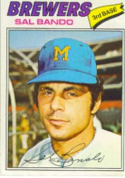 1977 Topps Baseball Cards      498     Sal Bando